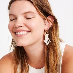 🎉Madewell Beaded Macramé / Macrame Drop Earrings